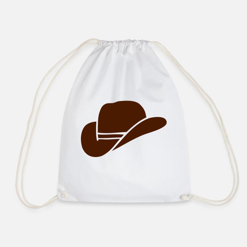 Cowboyhut - Turnbeutel - Weiß
