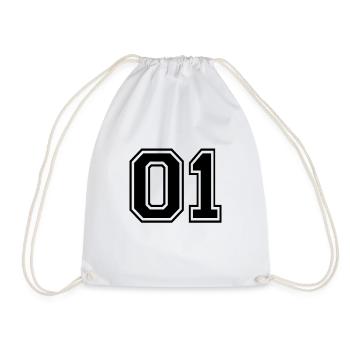 01 - sportswear College de style et de motivation chiffres - Sac de sport léger - blanc - Devant