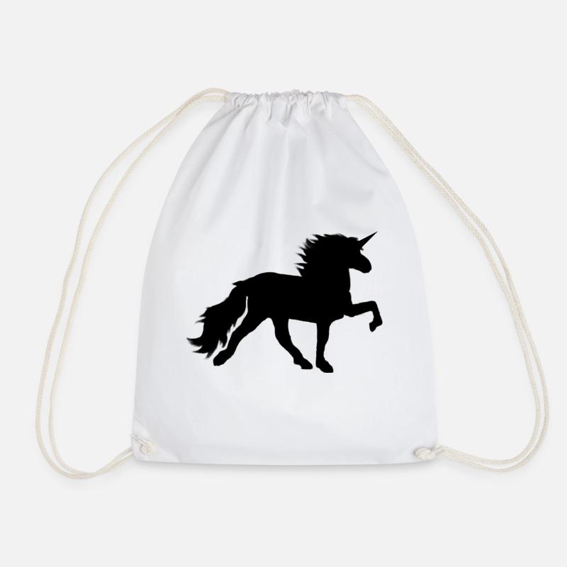 Einhorntoelter schwarz - Turnbeutel - Weiß