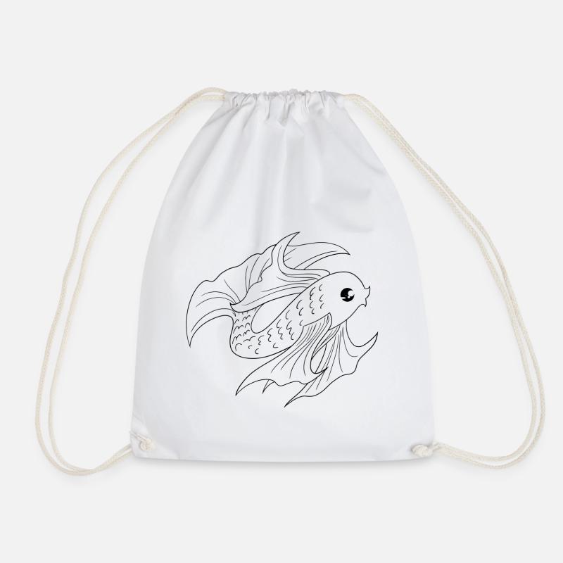 Fisch 2 - Turnbeutel - Weiß