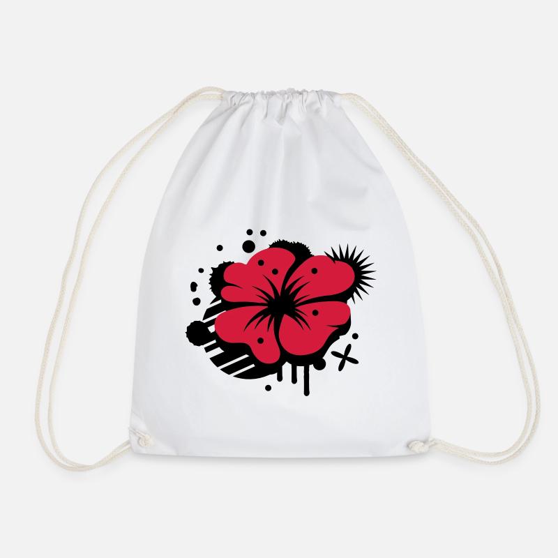 Un coquelicot comme un graffiti - Sac de sport léger - blanc