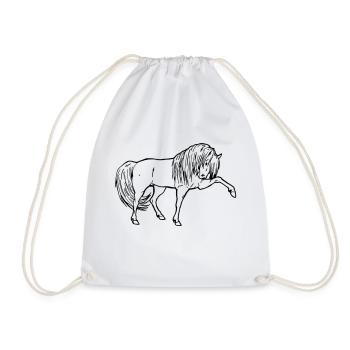 Stolzer Andalusier Hengst Geschenk Pferd Lusitano - Turnbeutel - Weiß - Vorne