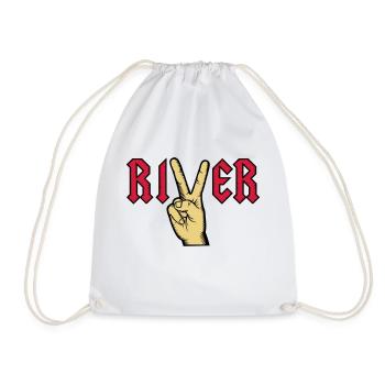River Viktory hand multicolour - Drawstring Bag - white - Front