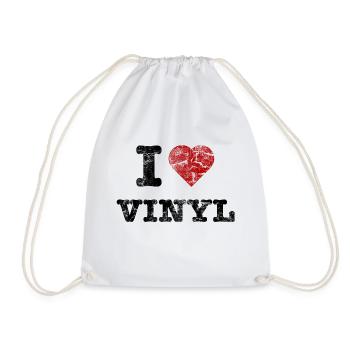i_love_vinyl_vintage - Sac de sport léger - blanc - Devant