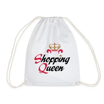 shopping_queen - Drawstring Bag - white - Front