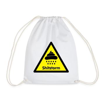 achtung merde tempête / flamewaer [2 color] - Sac de sport léger - blanc - Devant
