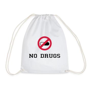 No Drugs / Say no to drugs / Drogen / Keine Drogen - Sac de sport léger - blanc - Devant
