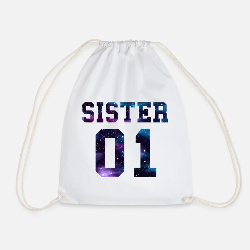Sister 01 Schwester - Turnbeutel - Weiß