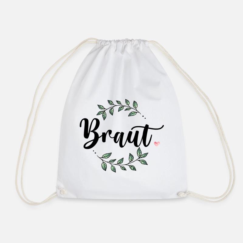 Braut / Bride JGA Junggesellinnenabschied - Turnbeutel - Weiß