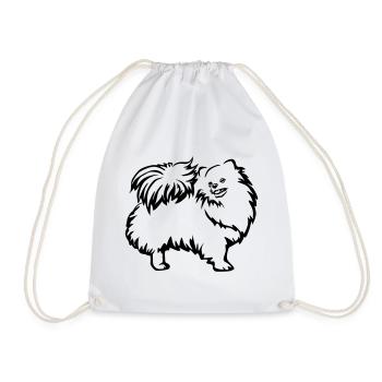 Dwarf spitz - Drawstring Bag - white - Front