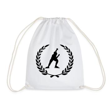 Sport prize laurel wreath winter sports skating - Drawstring Bag - white - Front