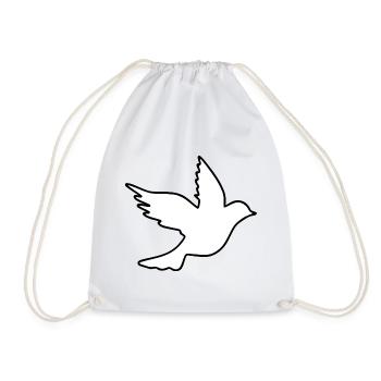 dove of peace - Drawstring Bag - white - Front