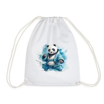 Panda Bär Karate Kung Fu Judo Kampfsport Kämpfer - Turnbeutel - Weiß - Vorne