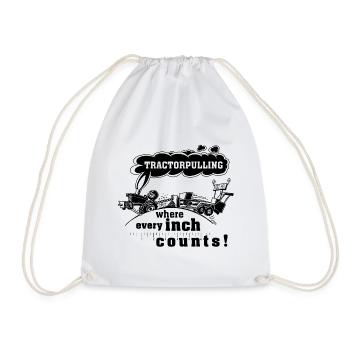tp where every inch counts - Drawstring Bag - white - Front