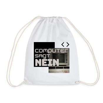 Computer sagt NEIN (Retro) - Turnbeutel - Weiß - Vorne