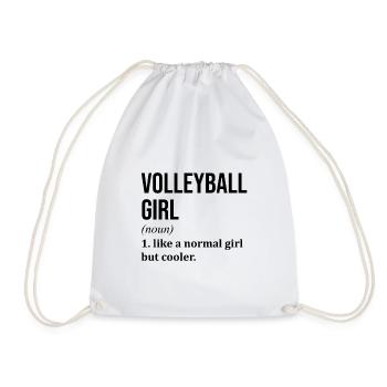 Volleyball Volleyball Volleyball - Drawstring Bag - white - Front