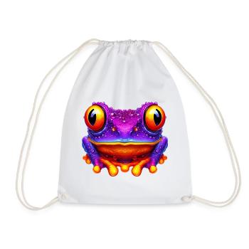 Frog - Drawstring Bag - white - Front