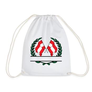 Drapeaux autrichienne couronne de laurier bannière - Sac de sport léger - blanc - Devant