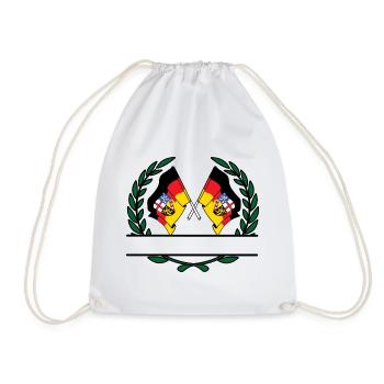 Drapeaux de la Sarre couronne de laurier bannière - Sac de sport léger - blanc - Devant