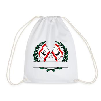 Flags Berlin laurel wreath banner - Drawstring Bag - white - Front