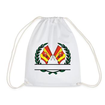 Drapeaux Bannière couronne de laurier Lodz - Sac de sport léger - blanc - Devant