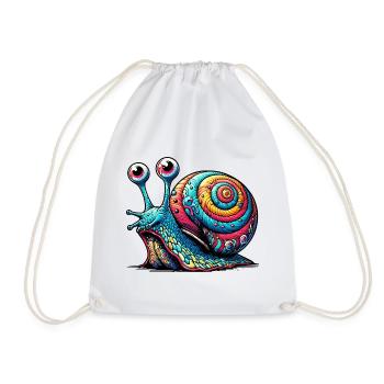 Schnecke - Turnbeutel - Weiß - Vorne