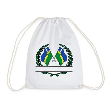 Flags province of Flevoland laurel wreath banner - Drawstring Bag - white - Front