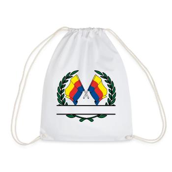 Flags province North Holland laurel wreath banner - Drawstring Bag - white - Front