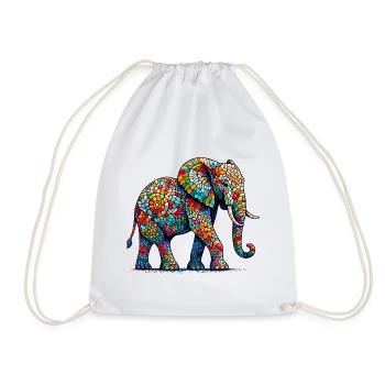 Éléphant - Sac de sport léger - blanc - Devant