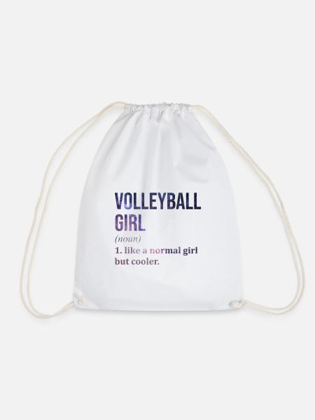 Volleyball Volleyball Volleyball - Turnbeutel - Weiß