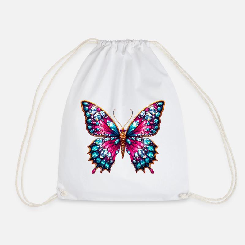 Schmetterling - Turnbeutel - Weiß