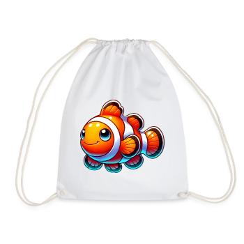 Clownfisch - Turnbeutel - Weiß - Vorne