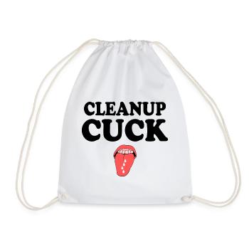 Cuckold clean up - Turnbeutel - Weiß - Vorne