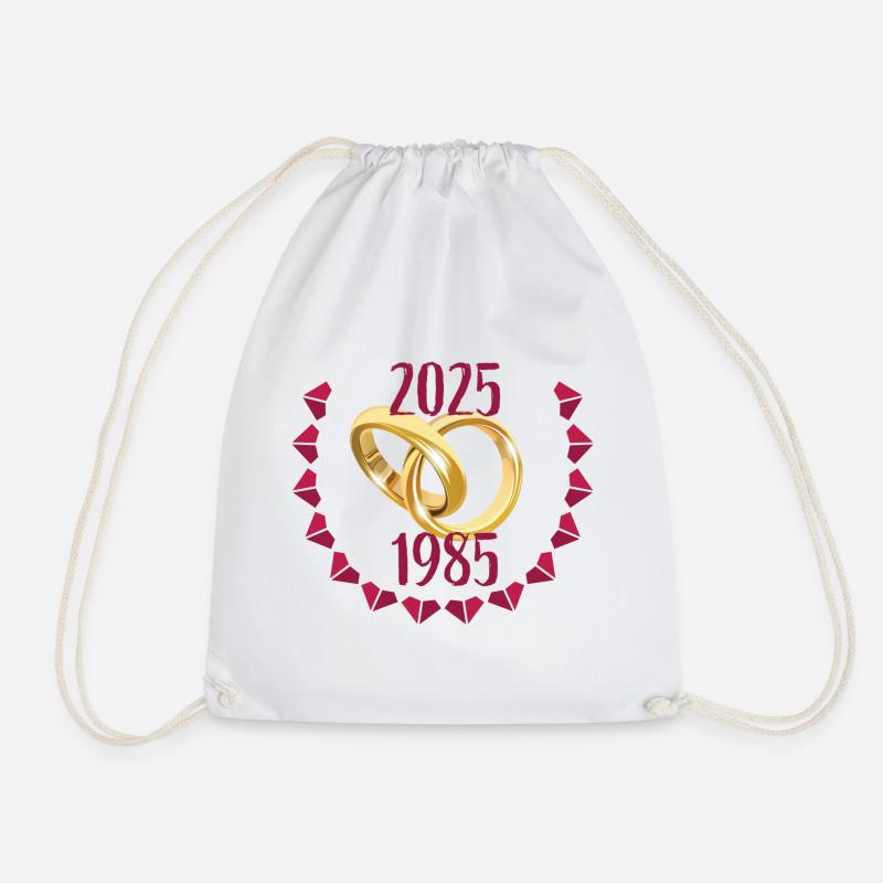 RUBIN Wedding 40 ans Anniversaire de mariage - Sac de sport léger - blanc