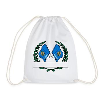 Flags USA Oklahoma laurel wreath banner - Drawstring Bag - white - Front