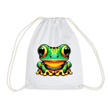 Frog - Drawstring Bag - white - Front