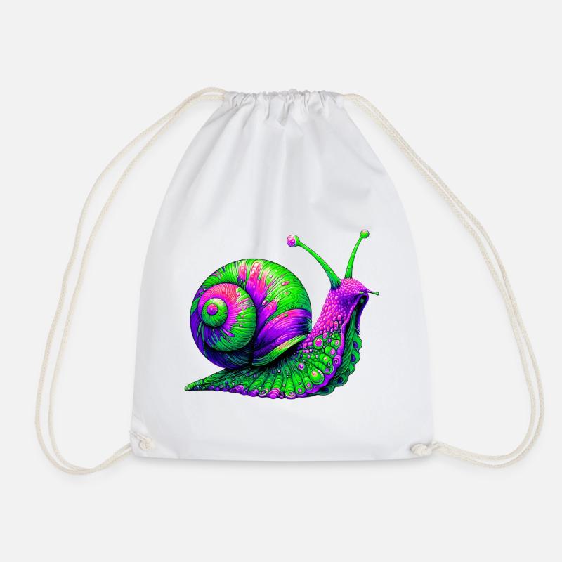 Schnecke - Turnbeutel - Weiß