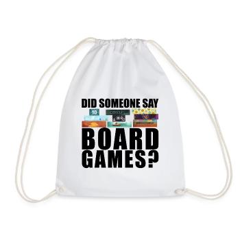 Board Games Funny Saying - Drawstring Bag - white - Front