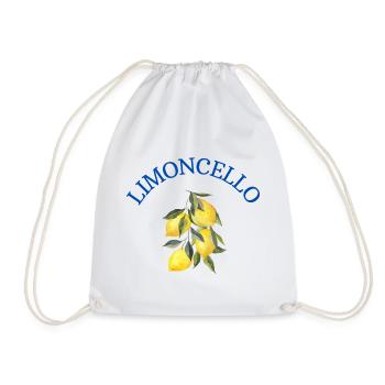 Limoncello – Zitronen am Zweig mit Schriftzug - Turnbeutel - Weiß - Vorne