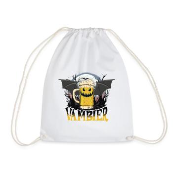 Vambier Vampire Bière Halloween Fête Drôle Costume - Sac de sport léger - blanc - Devant