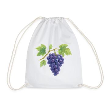 Illustration aquarelle de raisins - Sac de sport léger - blanc - Devant