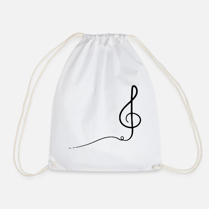 Illustration abstraite de clé de sol musique - Sac de sport léger - blanc