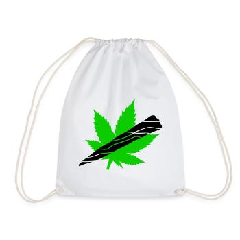 Néon Feuille De Cannabis Graphique - Sac de sport léger - blanc - Devant