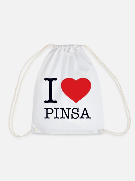 I love Pinsa - Turnbeutel - Weiß