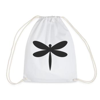 Silhouette de la Libellule - Sac de sport léger - blanc - Devant
