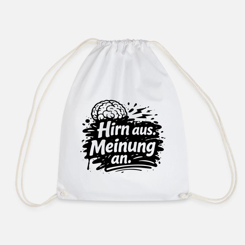 Brain from opinion on - Drawstring Bag - white