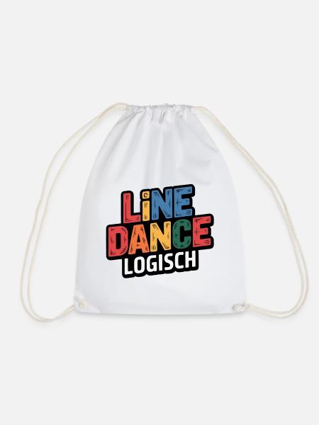 LineDance Logisch Farbig - Turnbeutel - Weiß