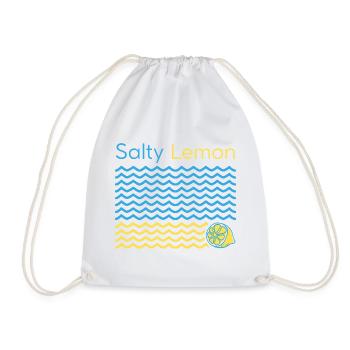 Salty Lemon Küstenprint - Turnbeutel - Weiß - Vorne