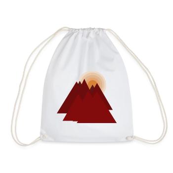 Les Montagnes Rouges au lever du soleil - Sac de sport léger - blanc - Devant