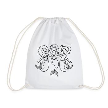 mermaids - Drawstring Bag - white - Front